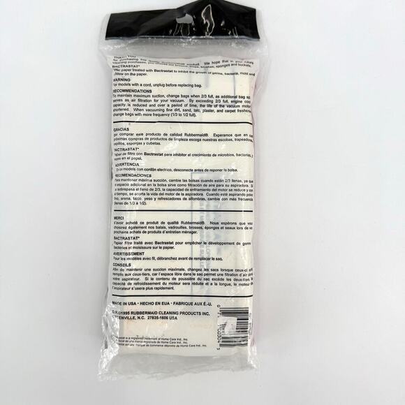 Rubbermaid EUREKA Style H 6 Vacuum Bags & 2 Filters New Old Stock 1995 - Picture 2 of 5